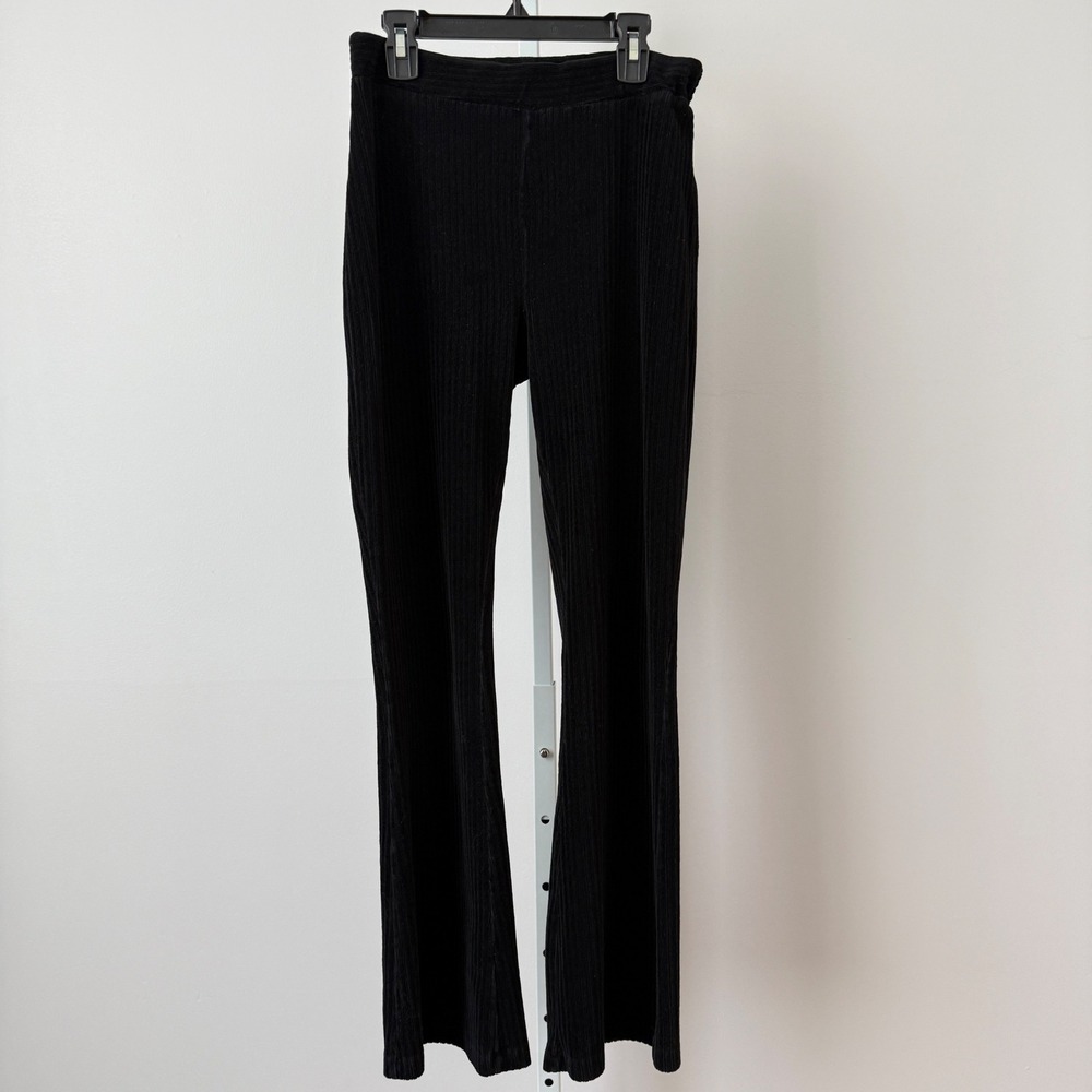 Urban Outfitters sz S Black Ribbed Corduroy Flare Pants Boho Goth Witchy